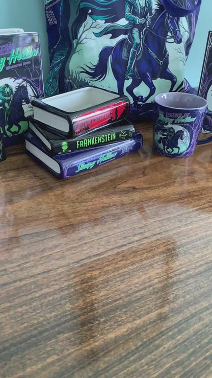 Steel Mill & Co Gothic Stories planter styled with Sleepy Hollow décor
